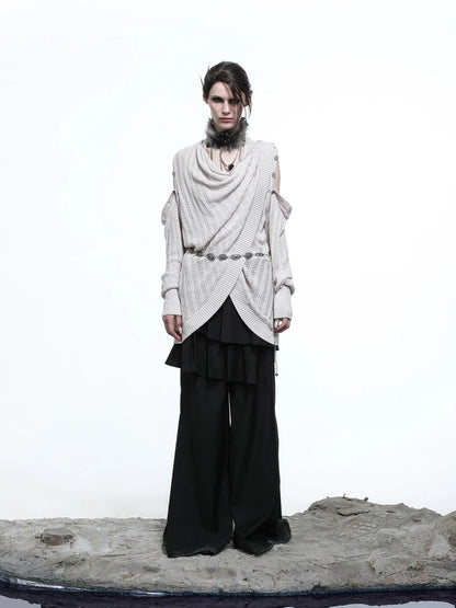 Rayon Cotton Silk Mesh Knit Cardigan