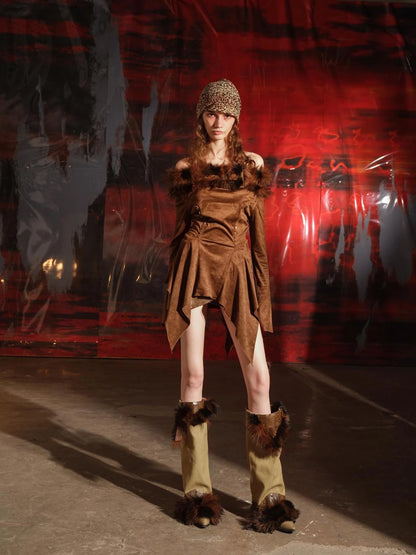 Ruffled Off Shoulder Sweatshirt