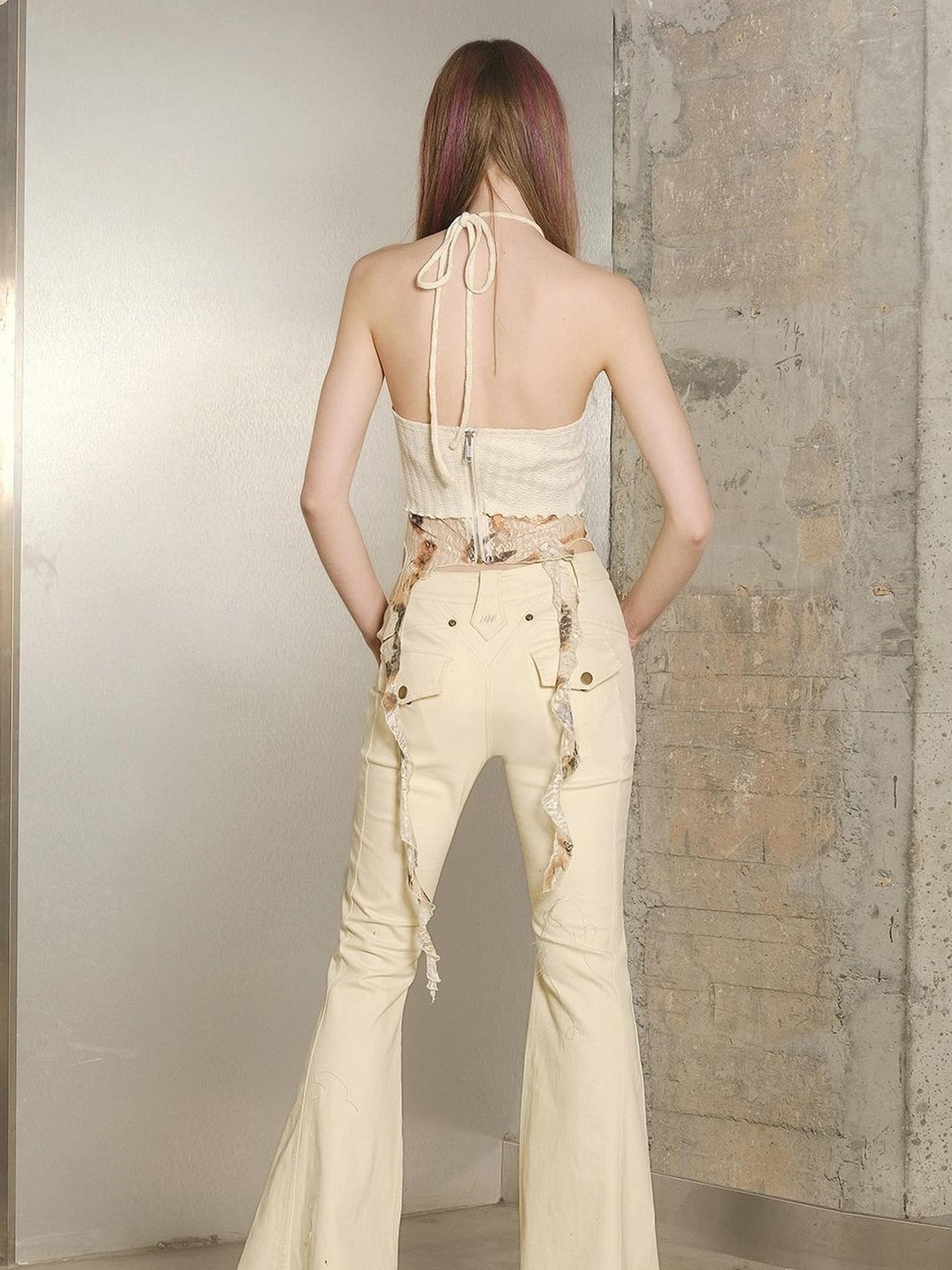 UpdateNN NORTH NODE Slim Fit Flared Pants With Astro Inspired Design