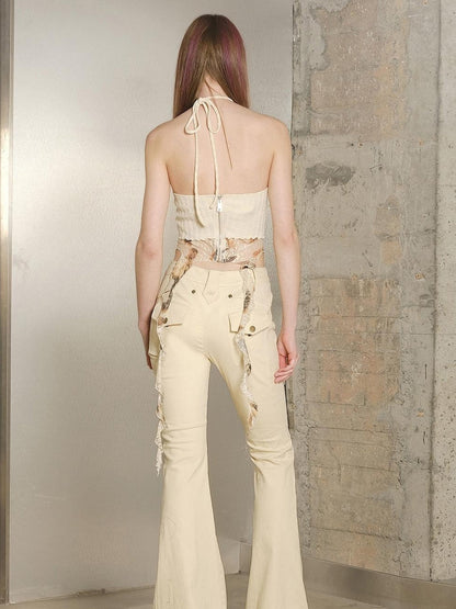 UpdateNN NORTH NODE Slim Fit Flared Pants With Astro Inspired Design