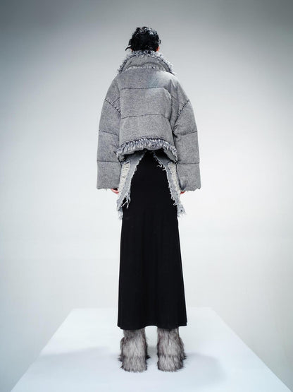 UpdateNN NORTH NODE Snowflake Washed Denim Down Jacket