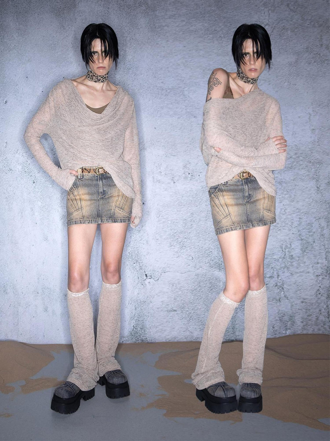 UpdateNN NORTH NODE Song Of Sand Multi Way Sheer Draped T-shirt