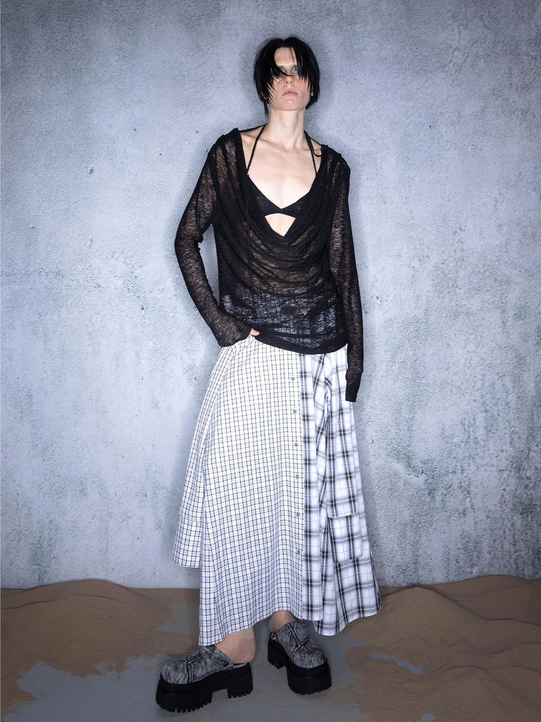 UpdateNN NORTH NODE Song Of Sand Multi Way Sheer Draped T-shirt