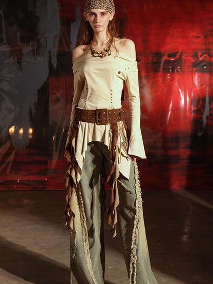 UpdateNN NORTH NODE Soul Dance Fringed Suede Waist Belt