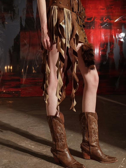 UpdateNN NORTH NODE Soul Dance Fringed Suede Waist Belt