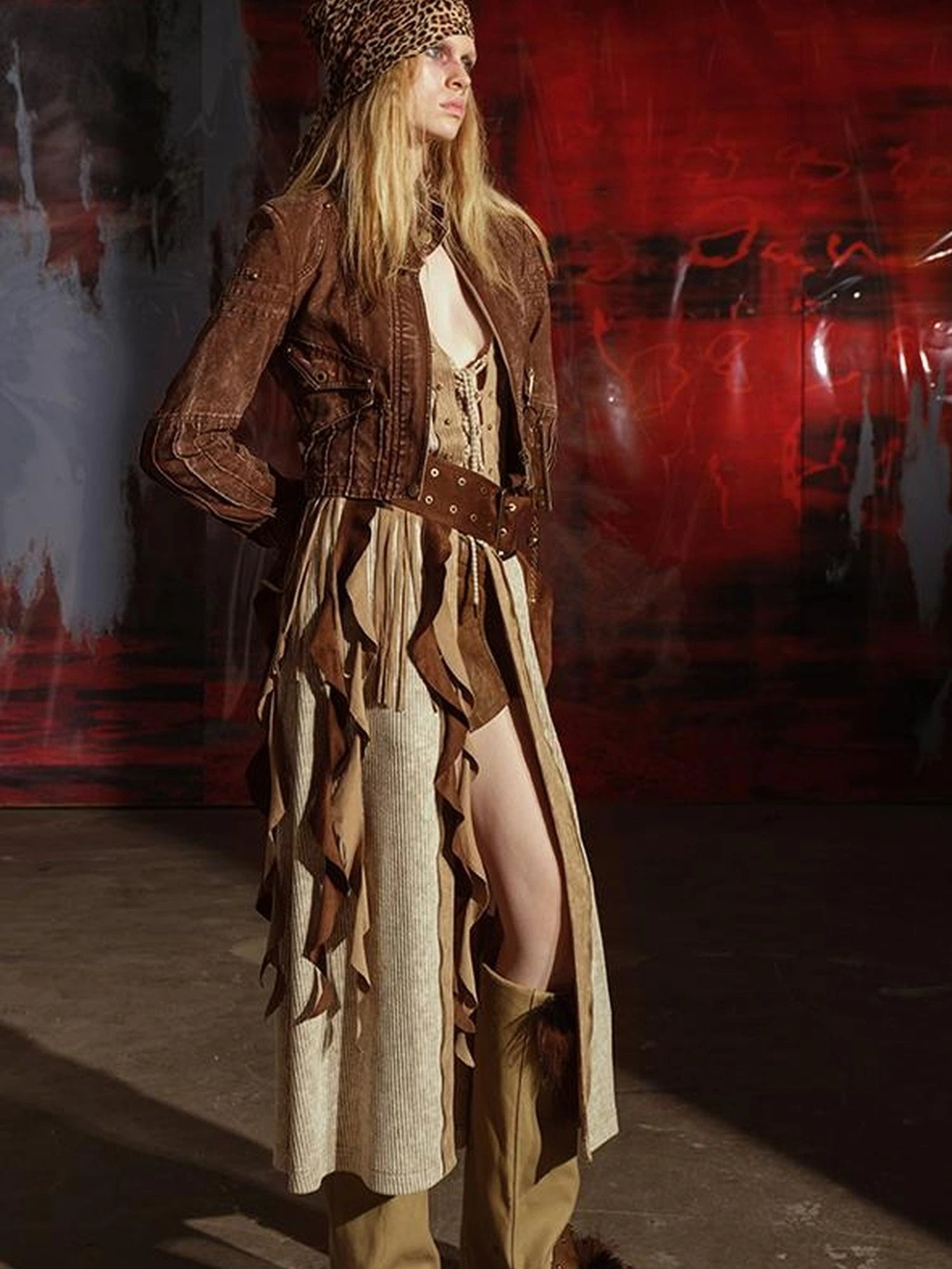 Soul Dance Fringed Suede Waist Belt