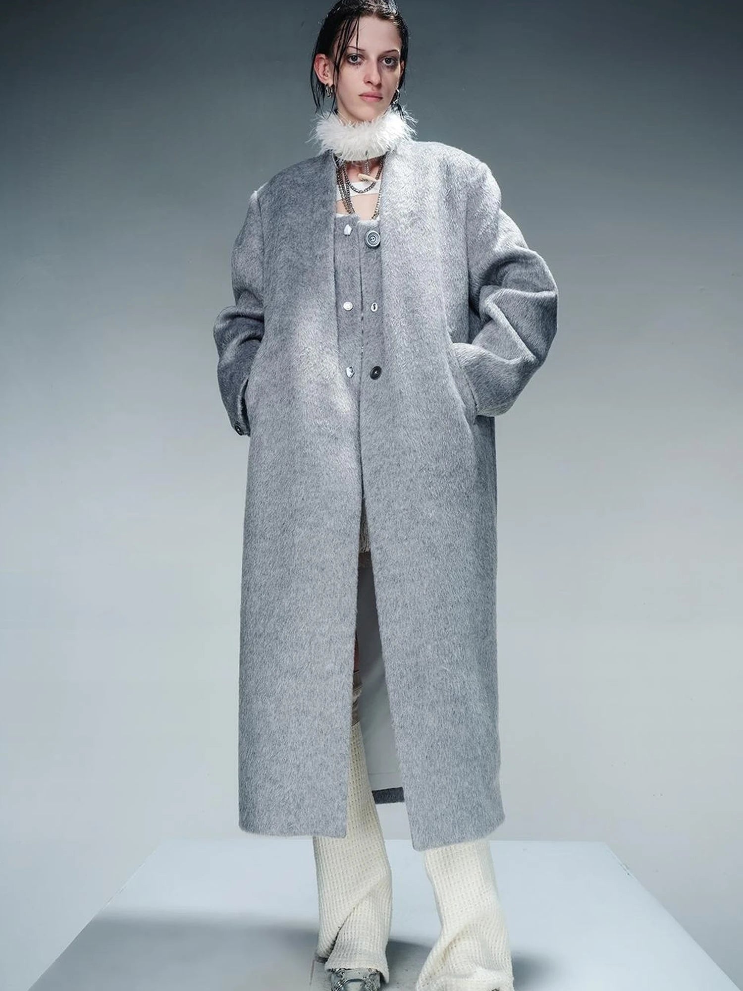 Tailored Mid Length Wool Coat