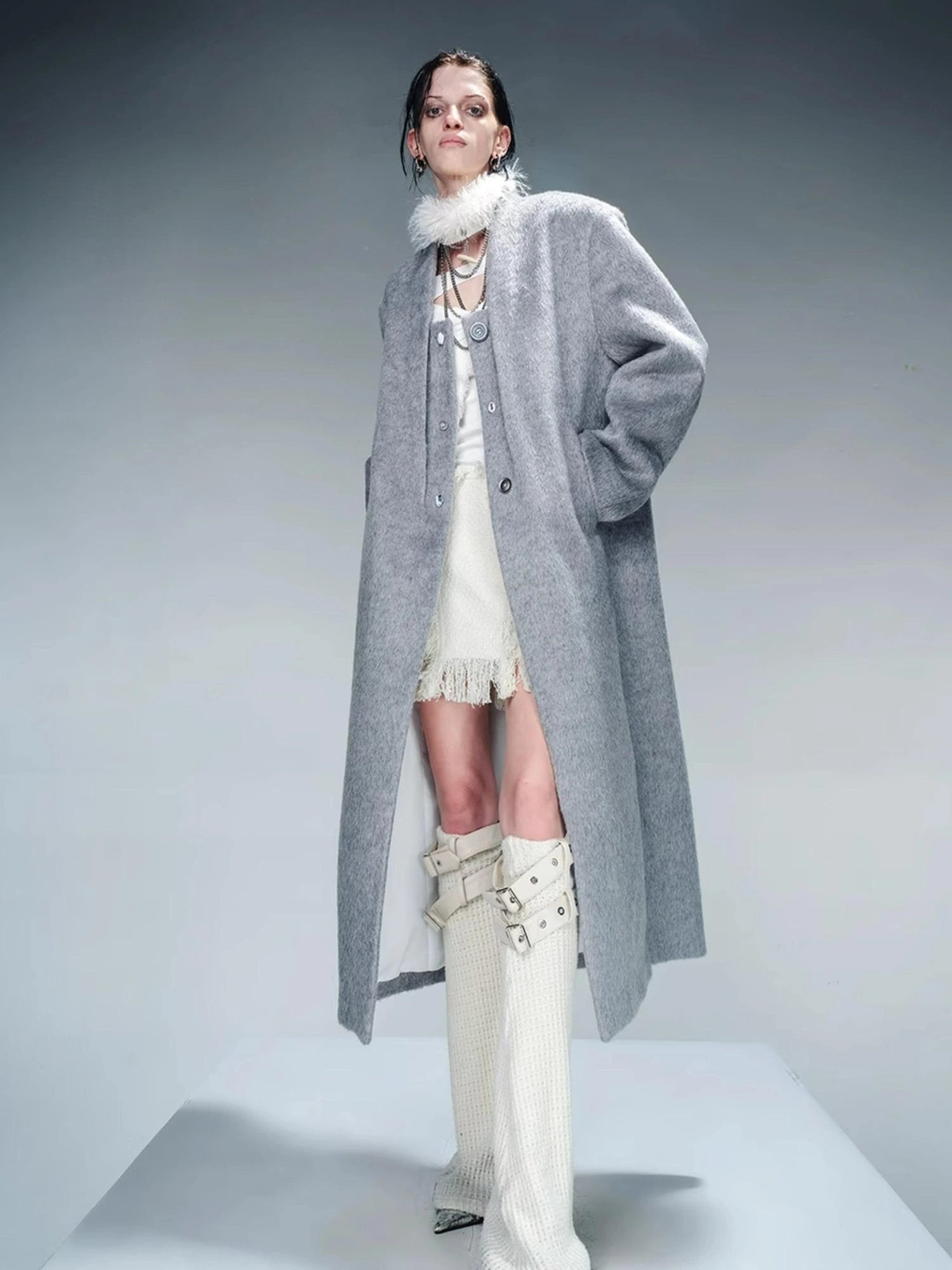 Tailored Mid Length Wool Coat