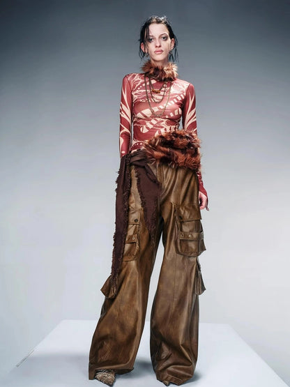 Tattoo Pain Graphic Sheer Mesh Skin Top