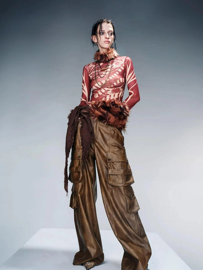 Tattoo Pain Graphic Sheer Mesh Skin Top