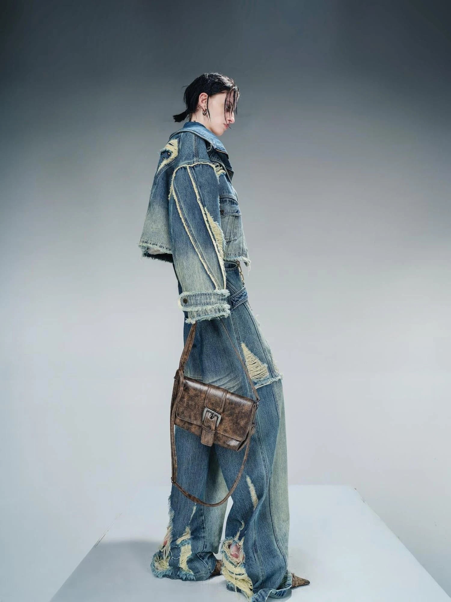 Thickened Faux Lambswool Denim Jacket