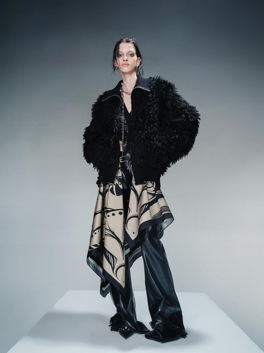 UpdateNN NORTH NODE Thread Textured Thickened Plush Fleece Coat