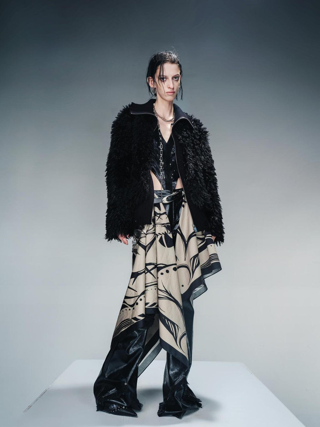 UpdateNN NORTH NODE Thread Textured Thickened Plush Fleece Coat