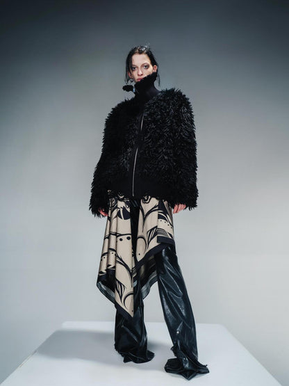 UpdateNN NORTH NODE Thread Textured Thickened Plush Fleece Coat
