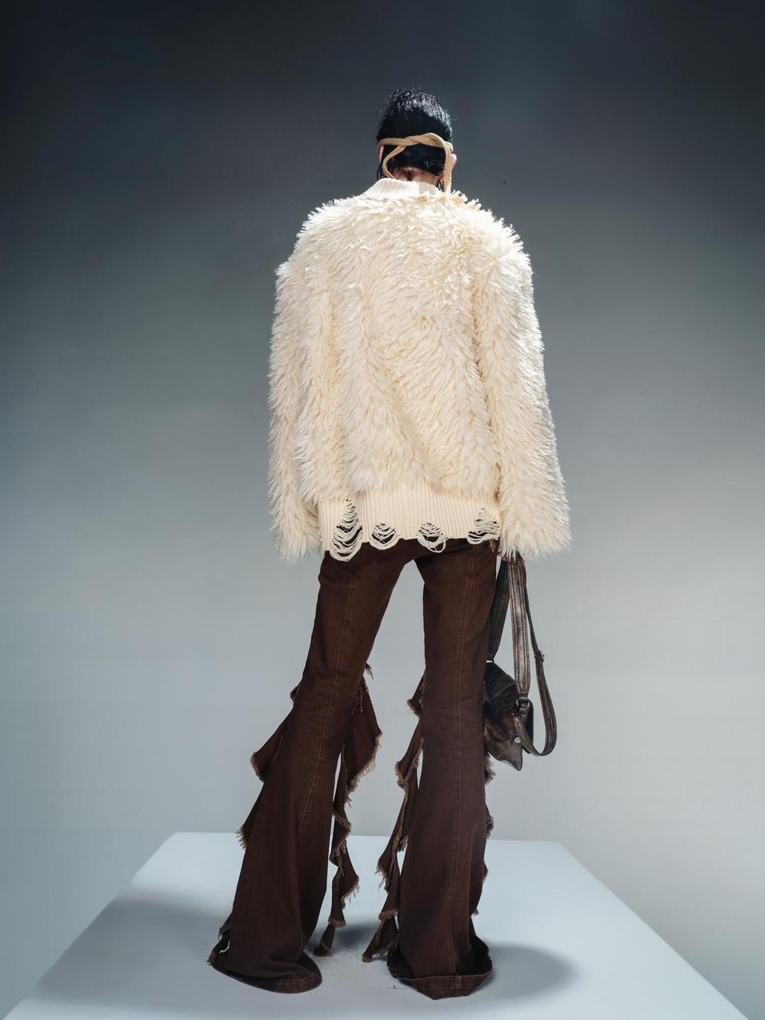 UpdateNN NORTH NODE Thread Textured Thickened Plush Fleece Coat