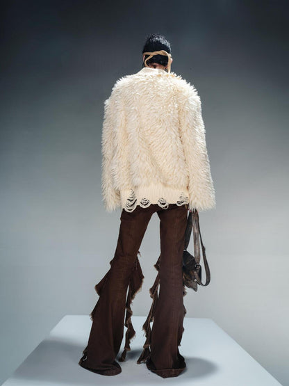 UpdateNN NORTH NODE Thread Textured Thickened Plush Fleece Coat