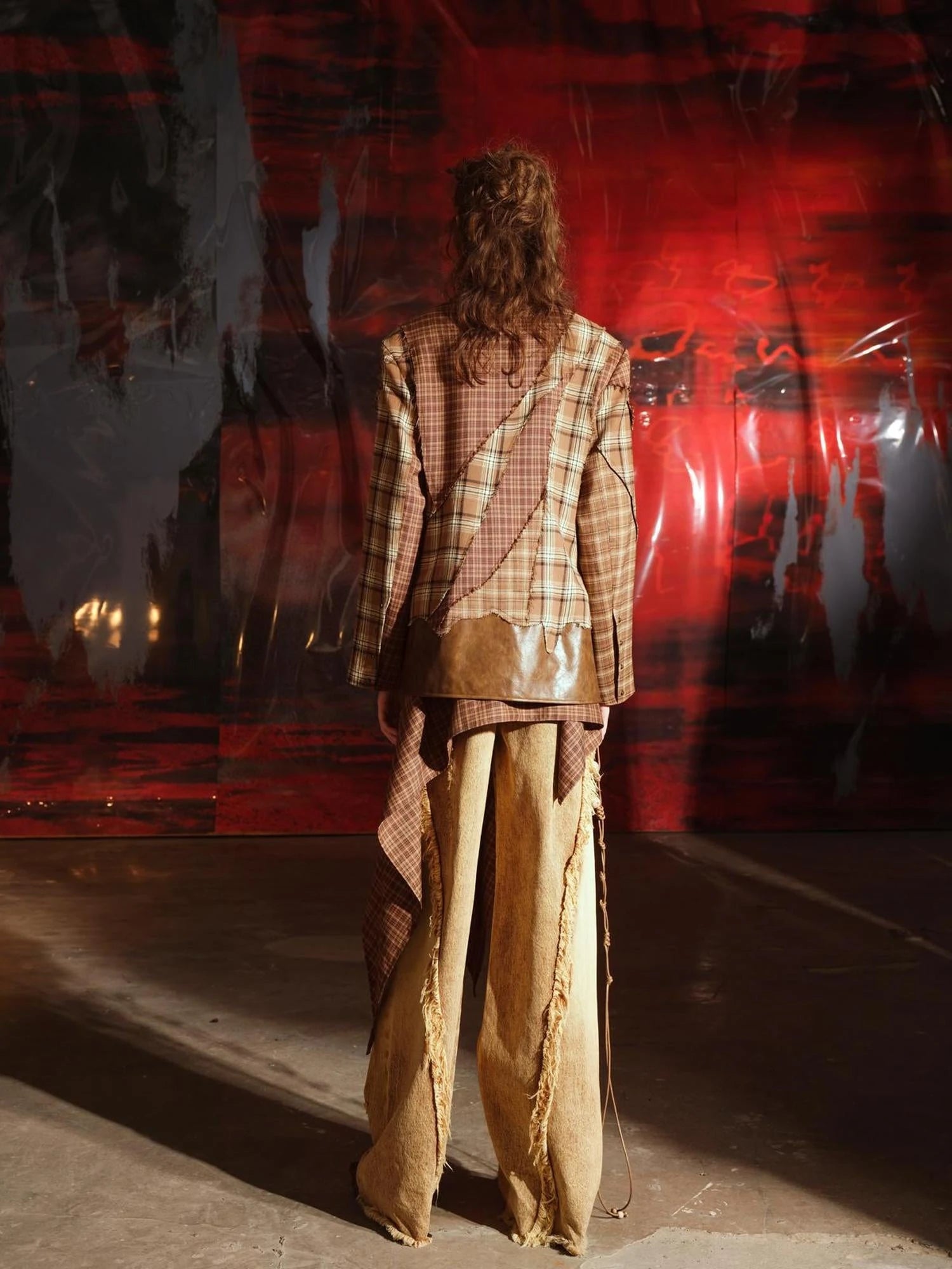 Twilight Plaid Shoulder Pad Suit