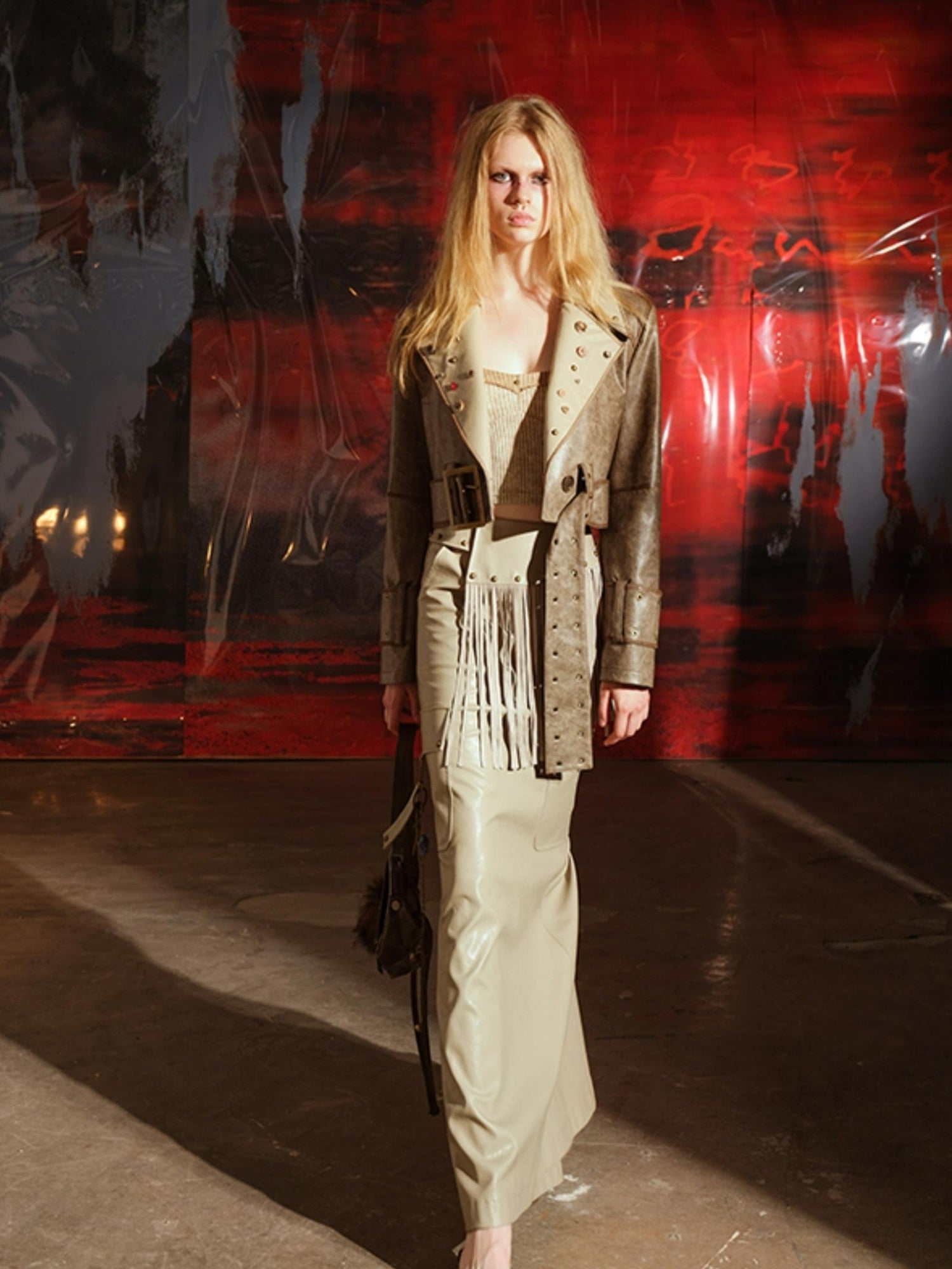 UpdateNN NORTH NODE Unshrouded Fringe Suede Maxi Skirt