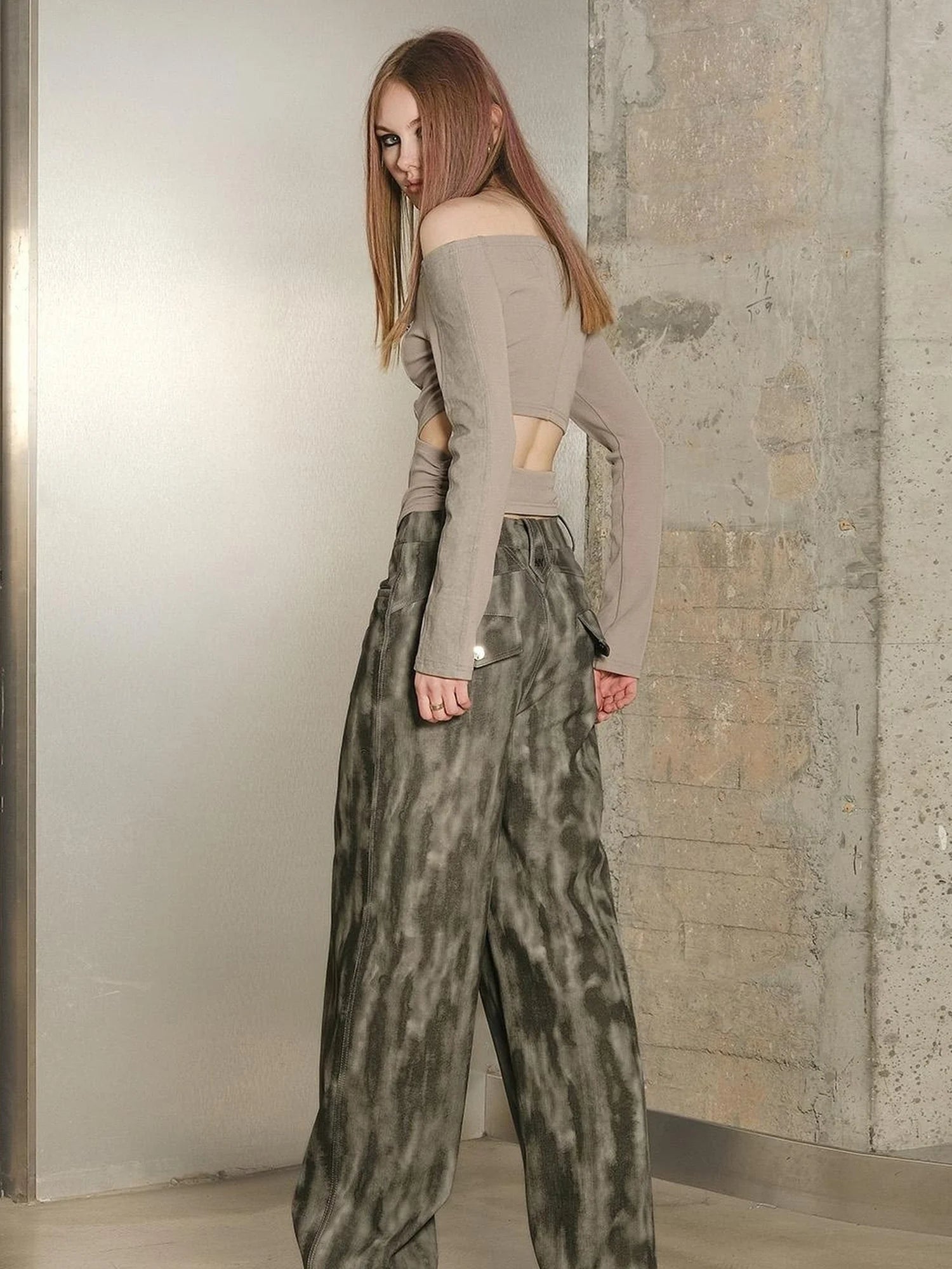 Utility Parachute Cargo Pants With Hooded Top