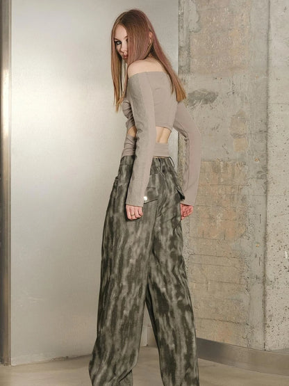 Utility Parachute Cargo Pants With Hooded Top