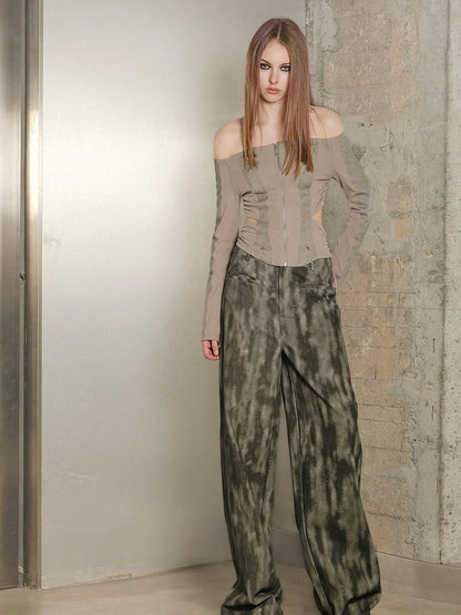 Utility Parachute Cargo Pants With Hooded Top