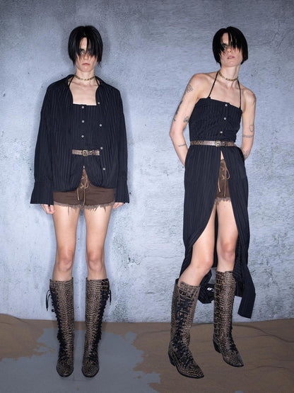 UpdateNN NORTH NODE Versatile Long Sleeve Shirt With Multi Way Wear