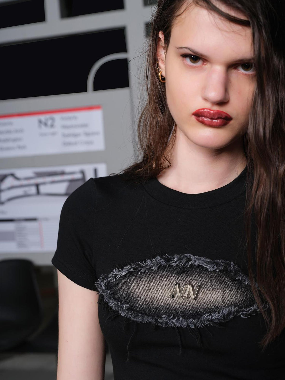 UpdateNN NORTH NODE Vintage Denim Patchwork T-shirt