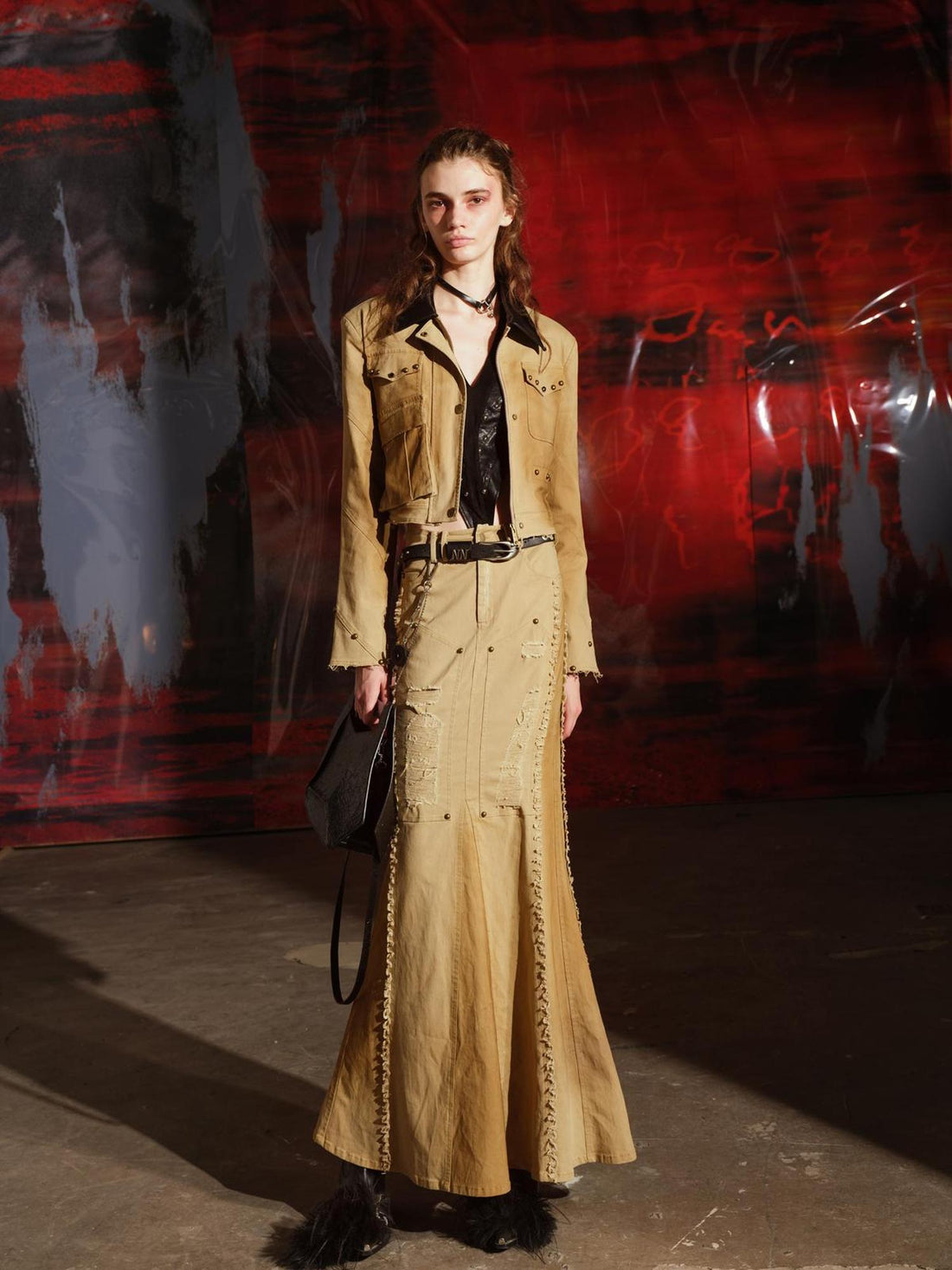 UpdateNN NORTH NODE Vintage Denim Set With Tailored Jacket And Mermaid Skirt