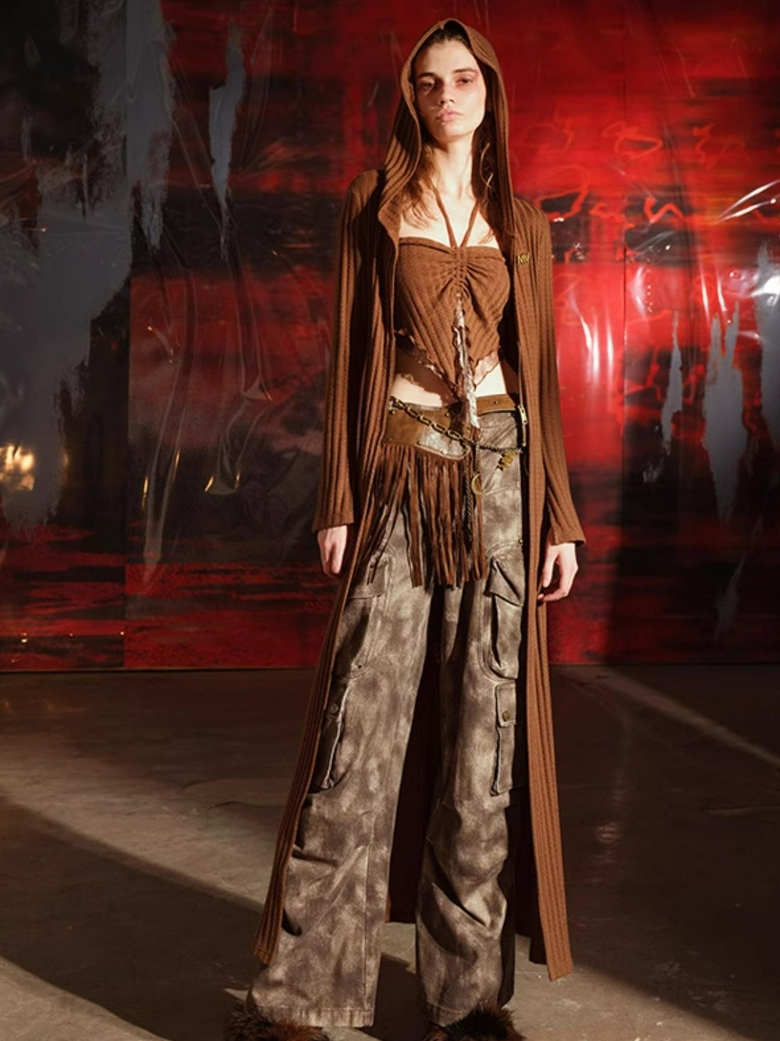 UpdateNN NORTH NODE Vintage Fringe Chain Harness Belt