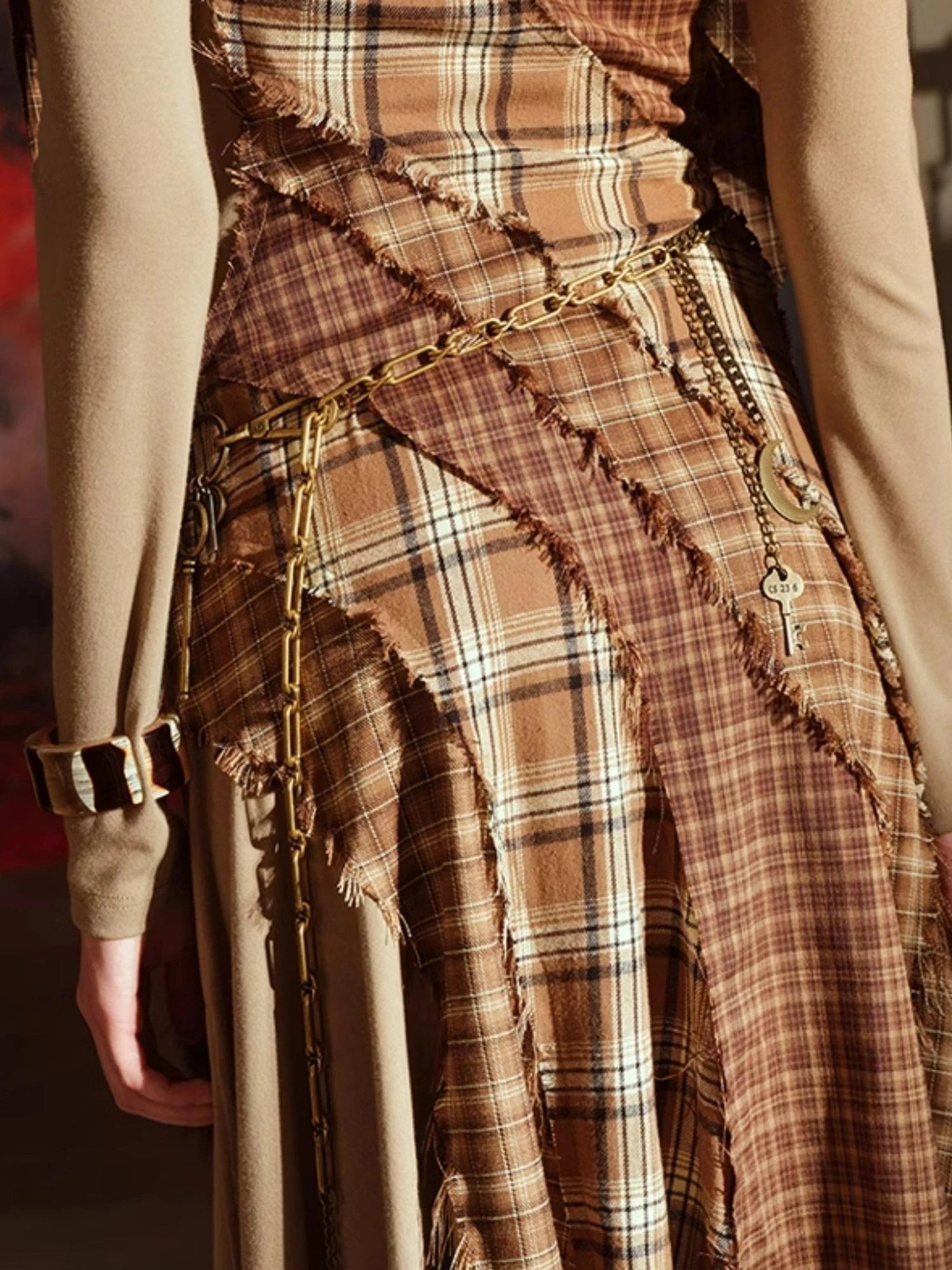 Vintage Multicolor Button Up Waist Chain