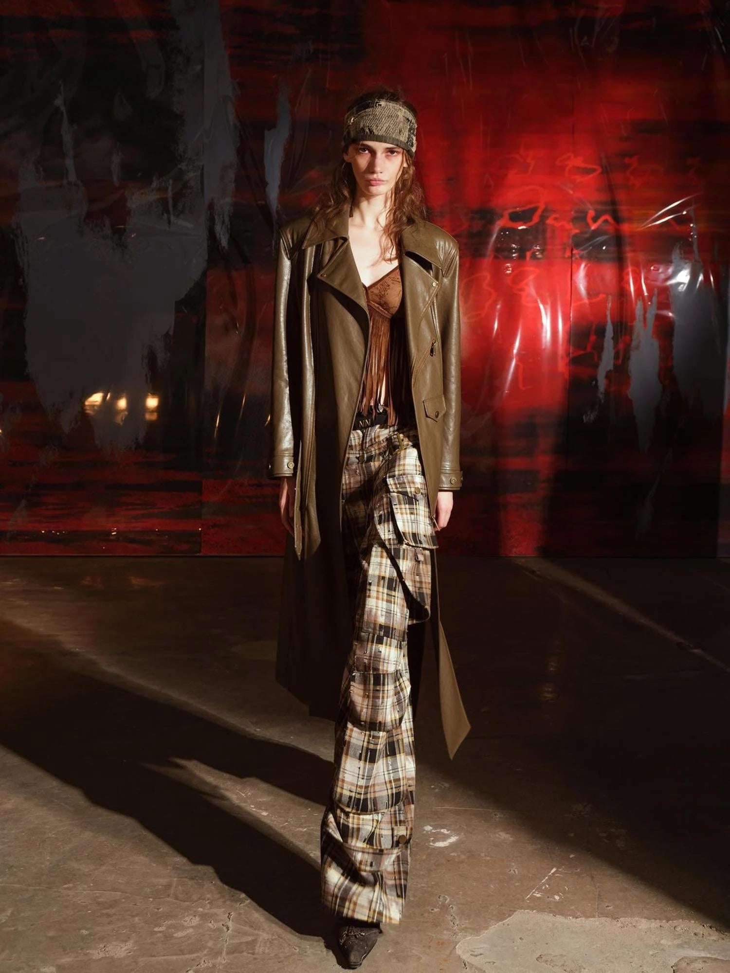 Vintage Patchwork Biker Coat