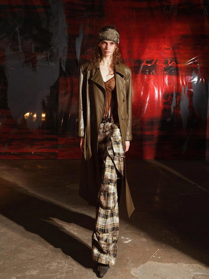 Vintage Patchwork Biker Coat