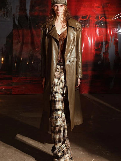 Vintage Patchwork Biker Coat