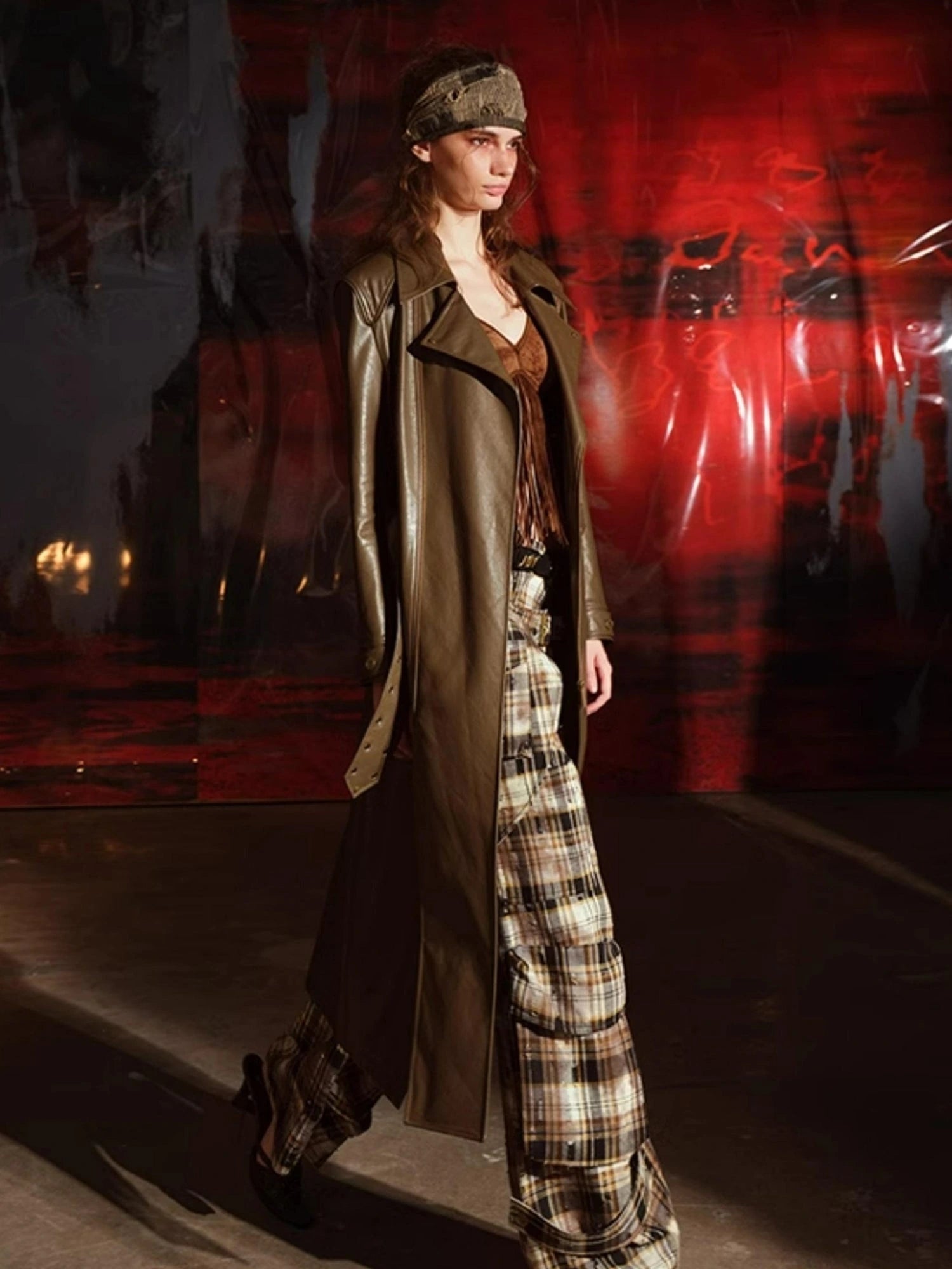 Vintage Patchwork Biker Coat