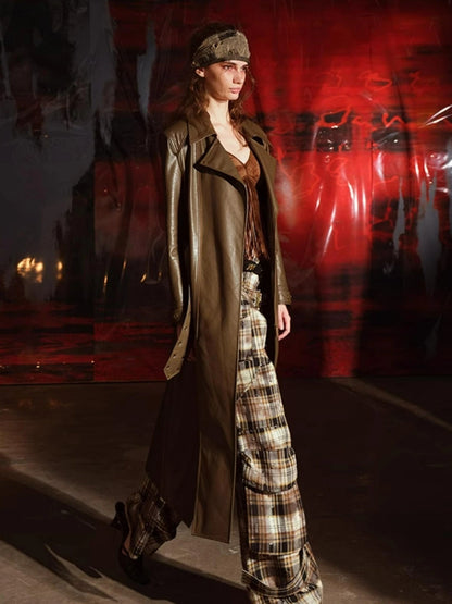 Vintage Patchwork Biker Coat