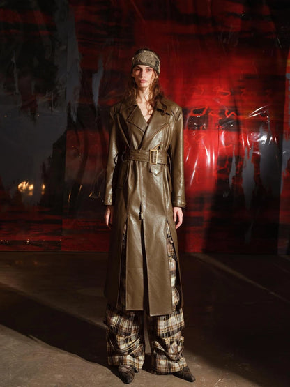 Vintage Patchwork Biker Coat