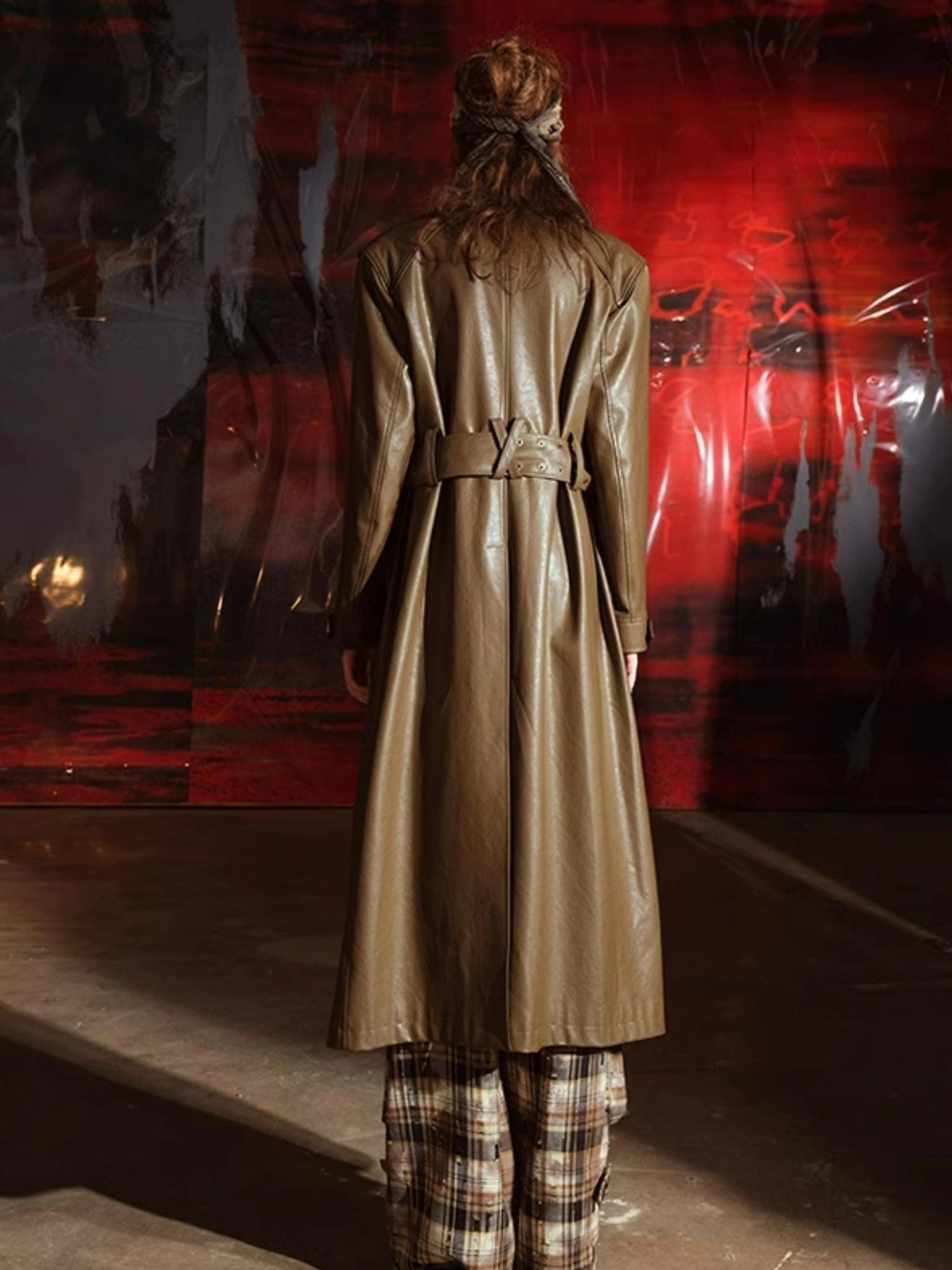 Vintage Patchwork Biker Coat