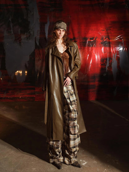 Vintage Patchwork Biker Coat