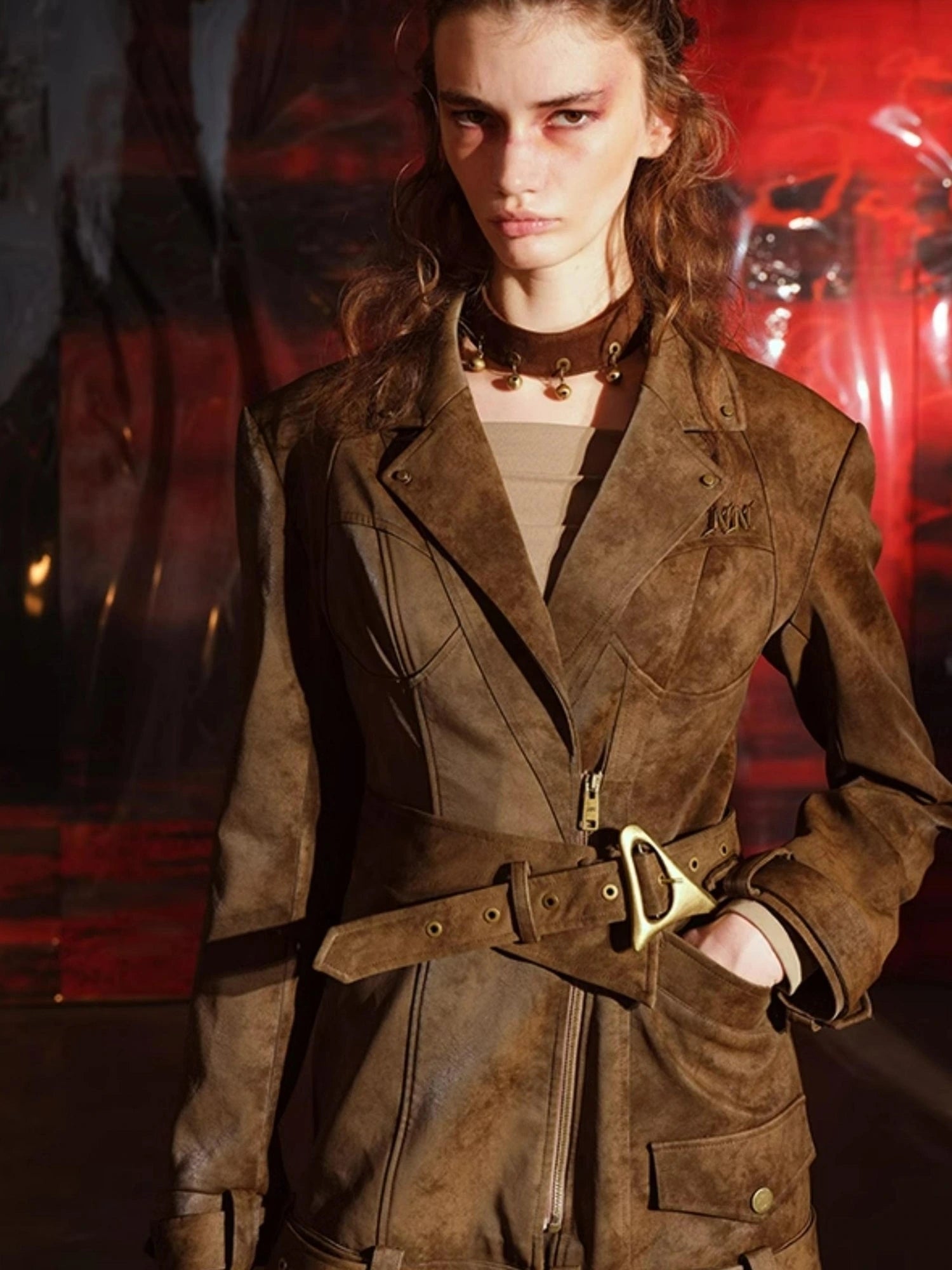 Vintage Patchwork Motorcycle Jacket