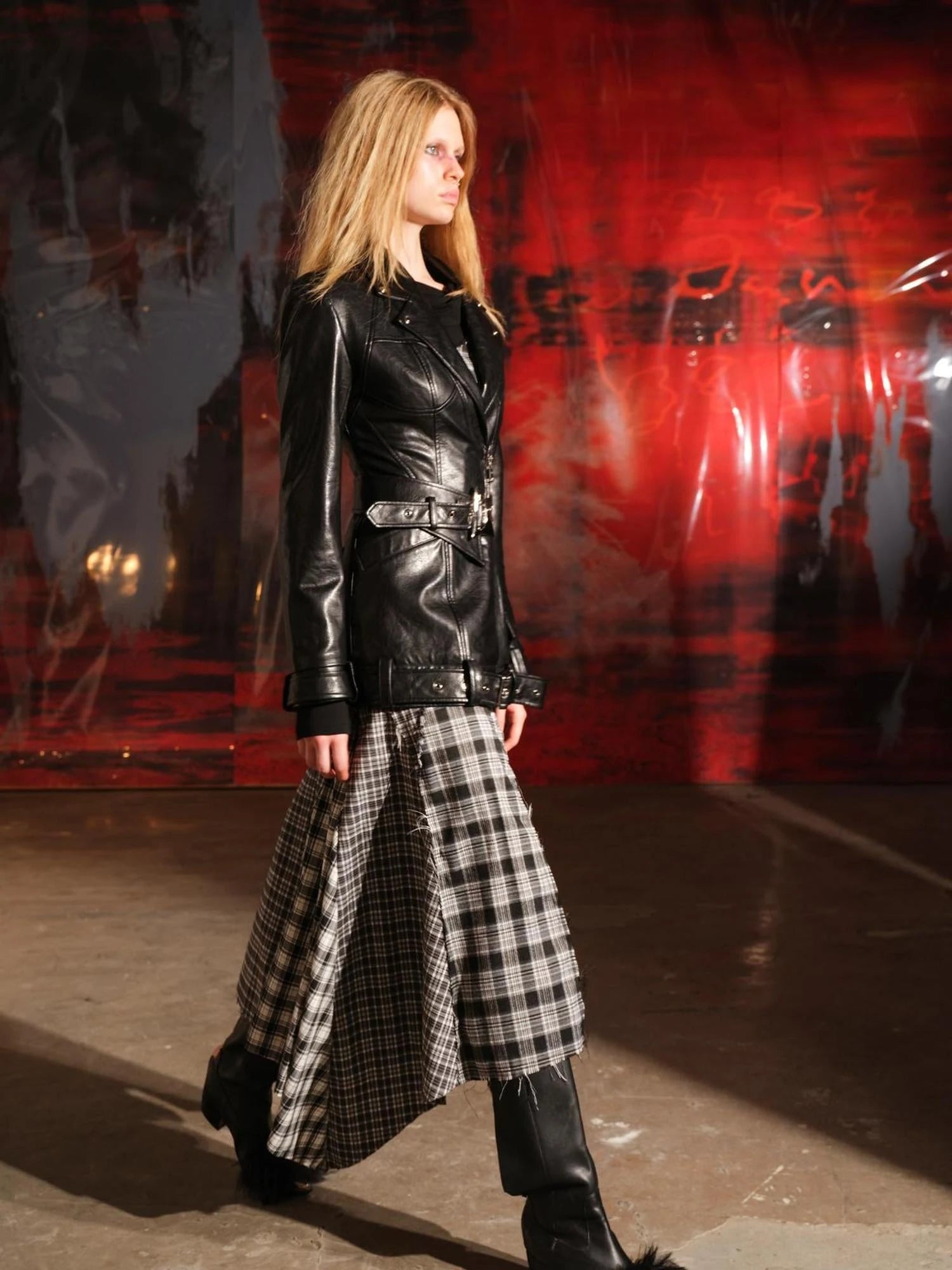 Vintage Patchwork Motorcycle Jacket