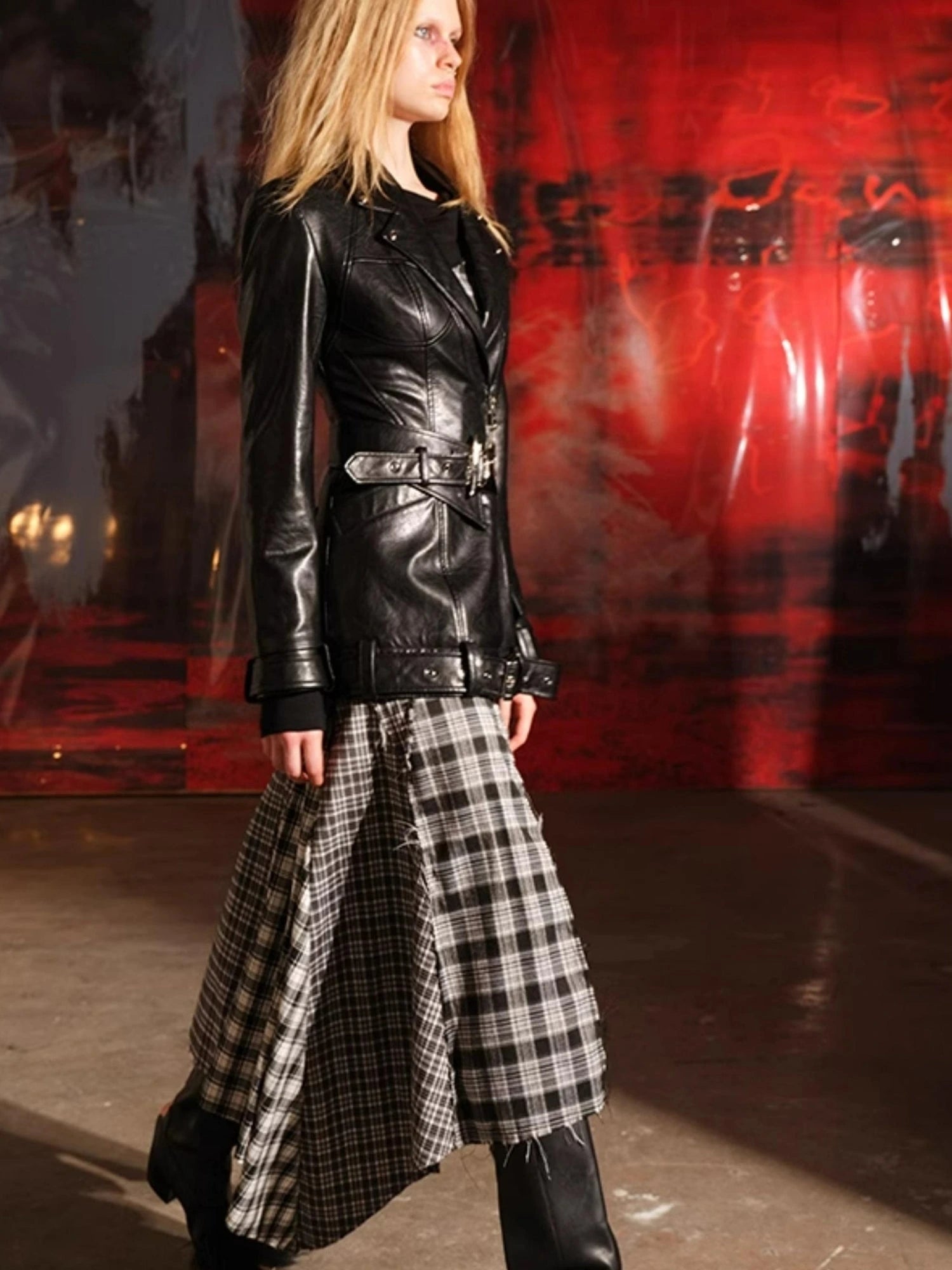 Vintage Patchwork Motorcycle Jacket