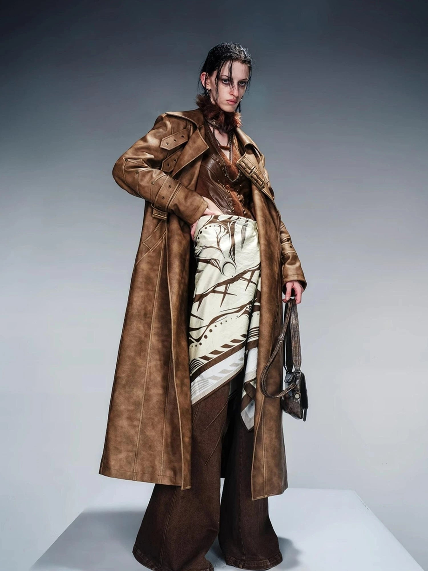 Vintage Waxed Cotton Padded Trench Coat