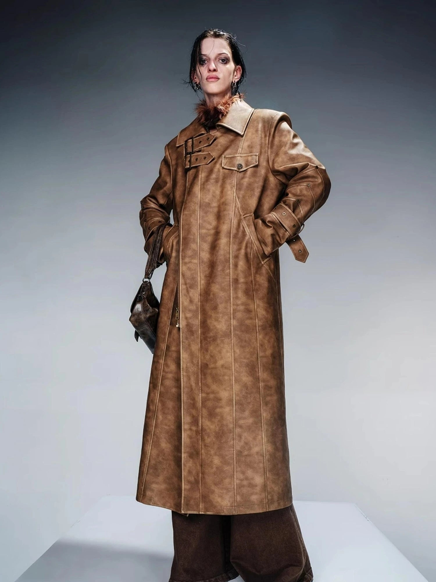 Vintage Waxed Cotton Padded Trench Coat