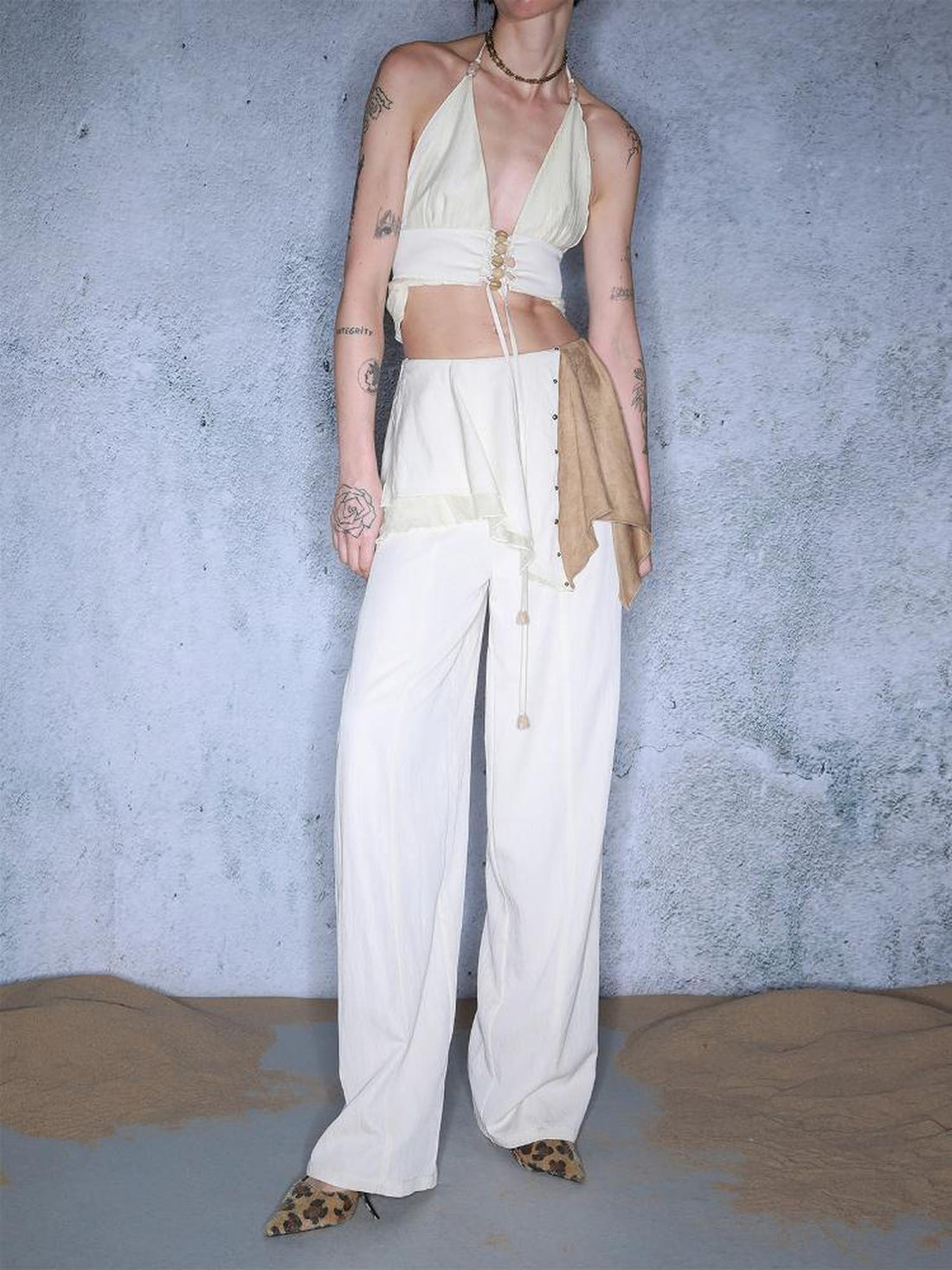 UpdateNN NORTH NODE Waltz Ribbon Wide Leg Culottes