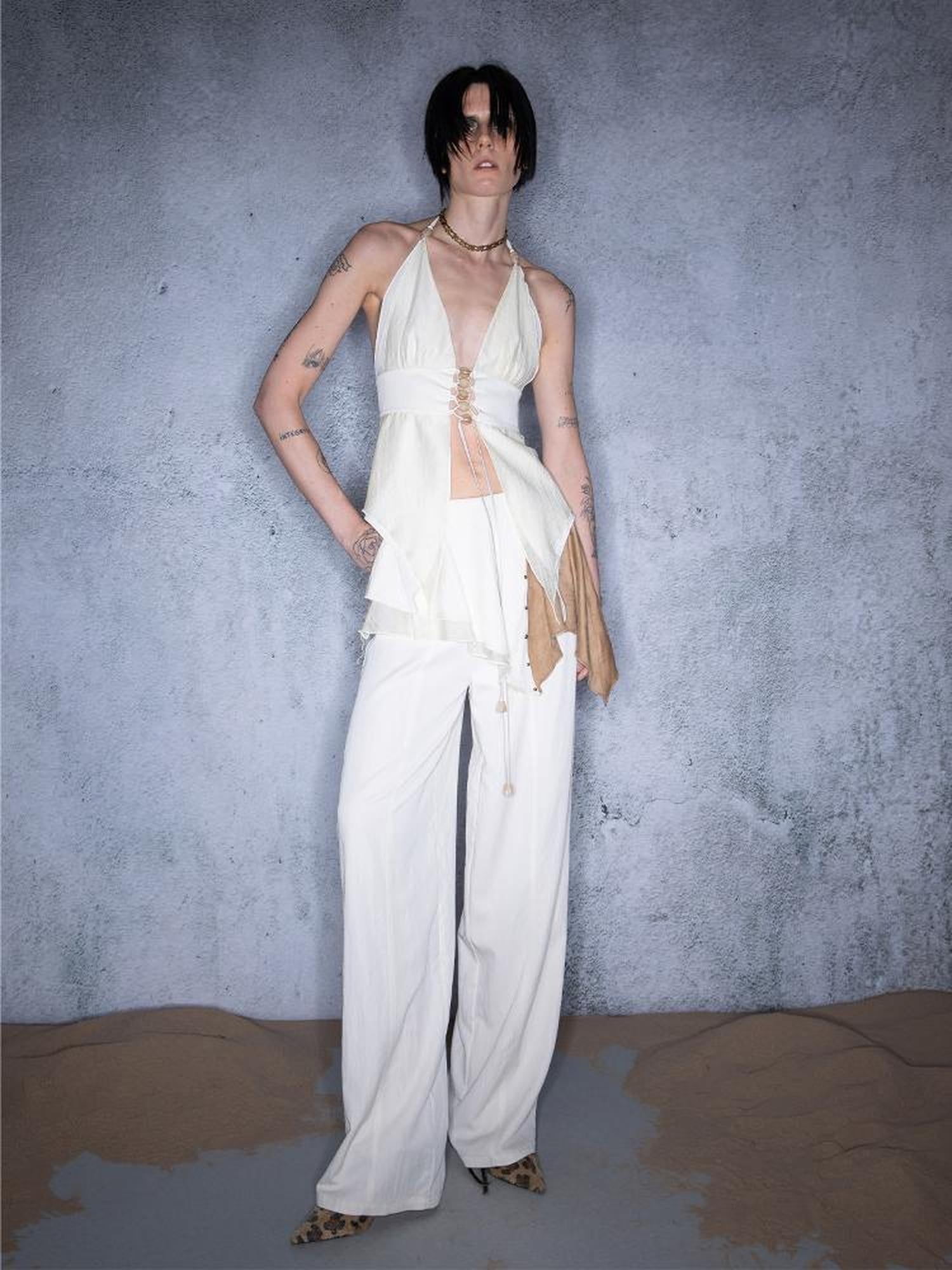 UpdateNN NORTH NODE Waltz Ribbon Wide Leg Culottes