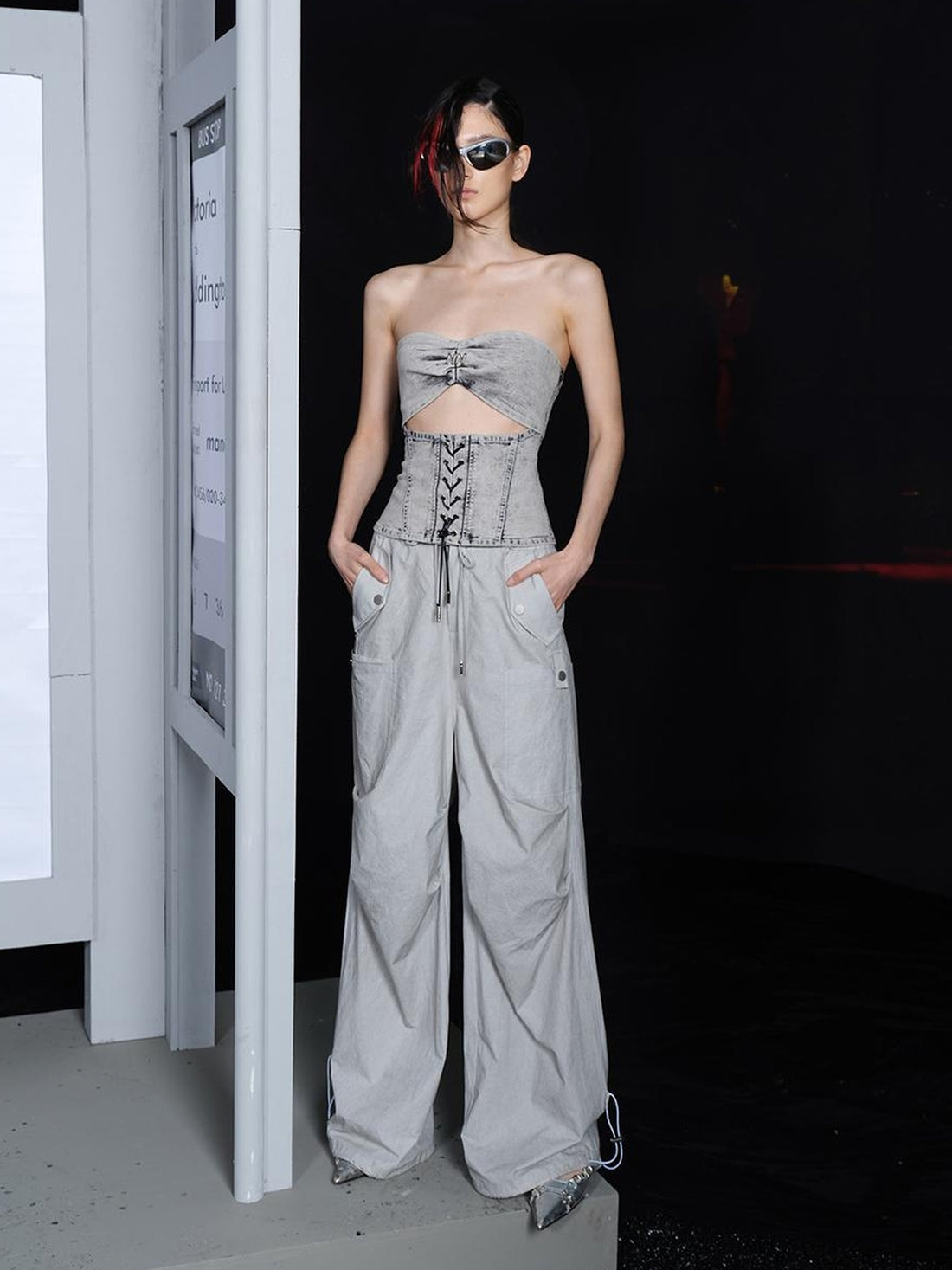 UpdateNN NORTH NODE Wide Leg Parachute Pants With Adjustable Cuffs