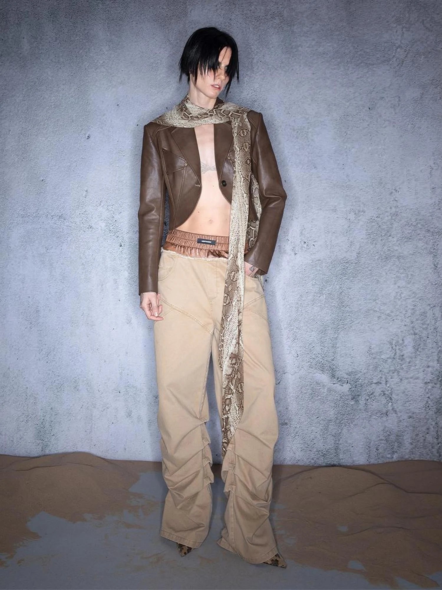 Wild Coronation Detachable Leather Blazer