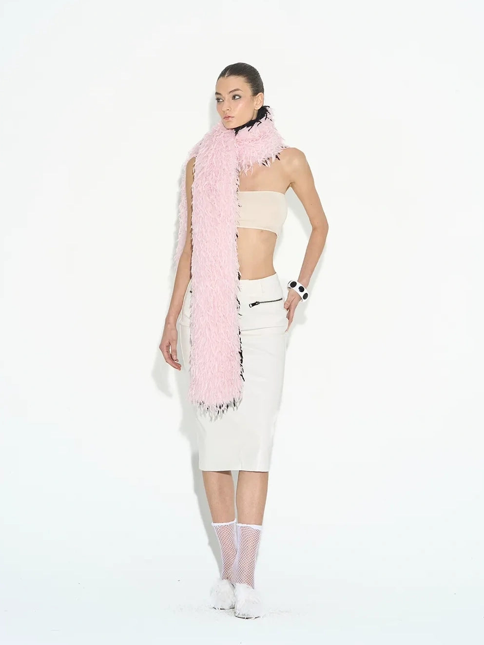 Dual Sided Bright Fleece Scarf Tube Top
