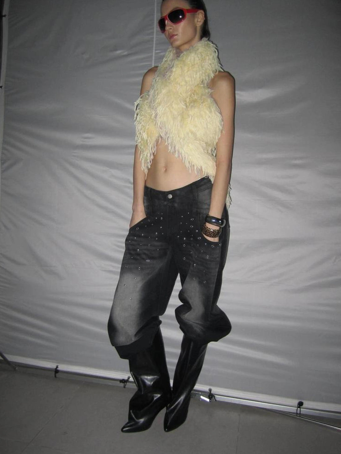 Dual Sided Bright Fleece Scarf Tube Top