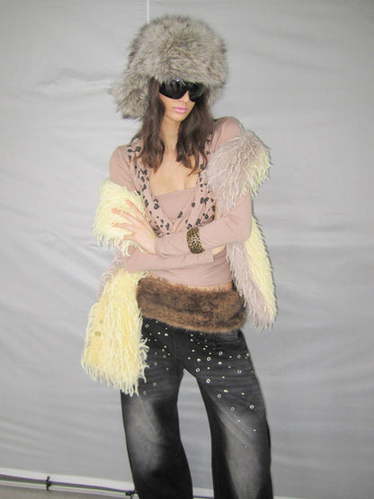 Dual Sided Bright Fleece Scarf Tube Top